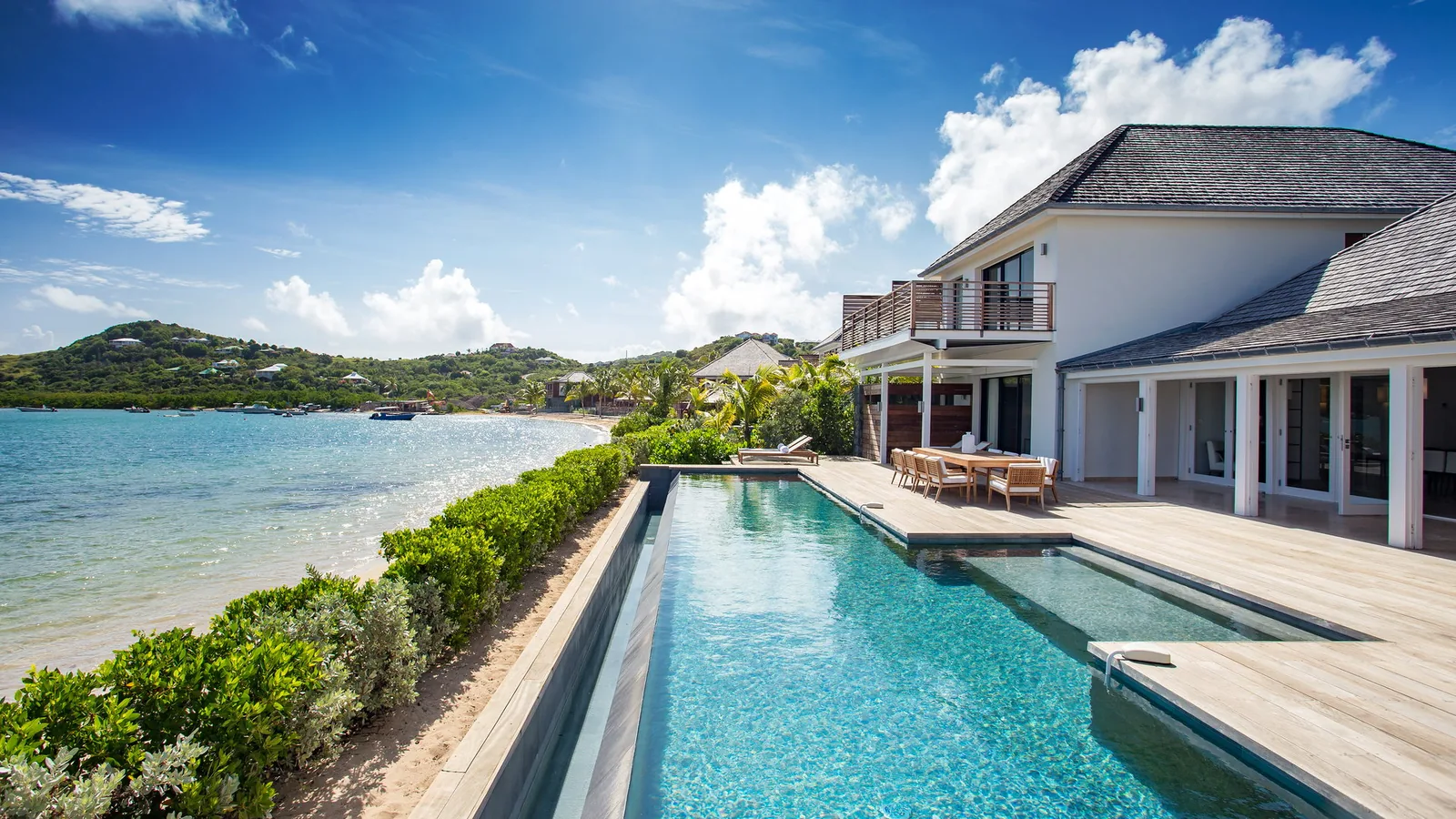 Private heated pool at villa AQUA