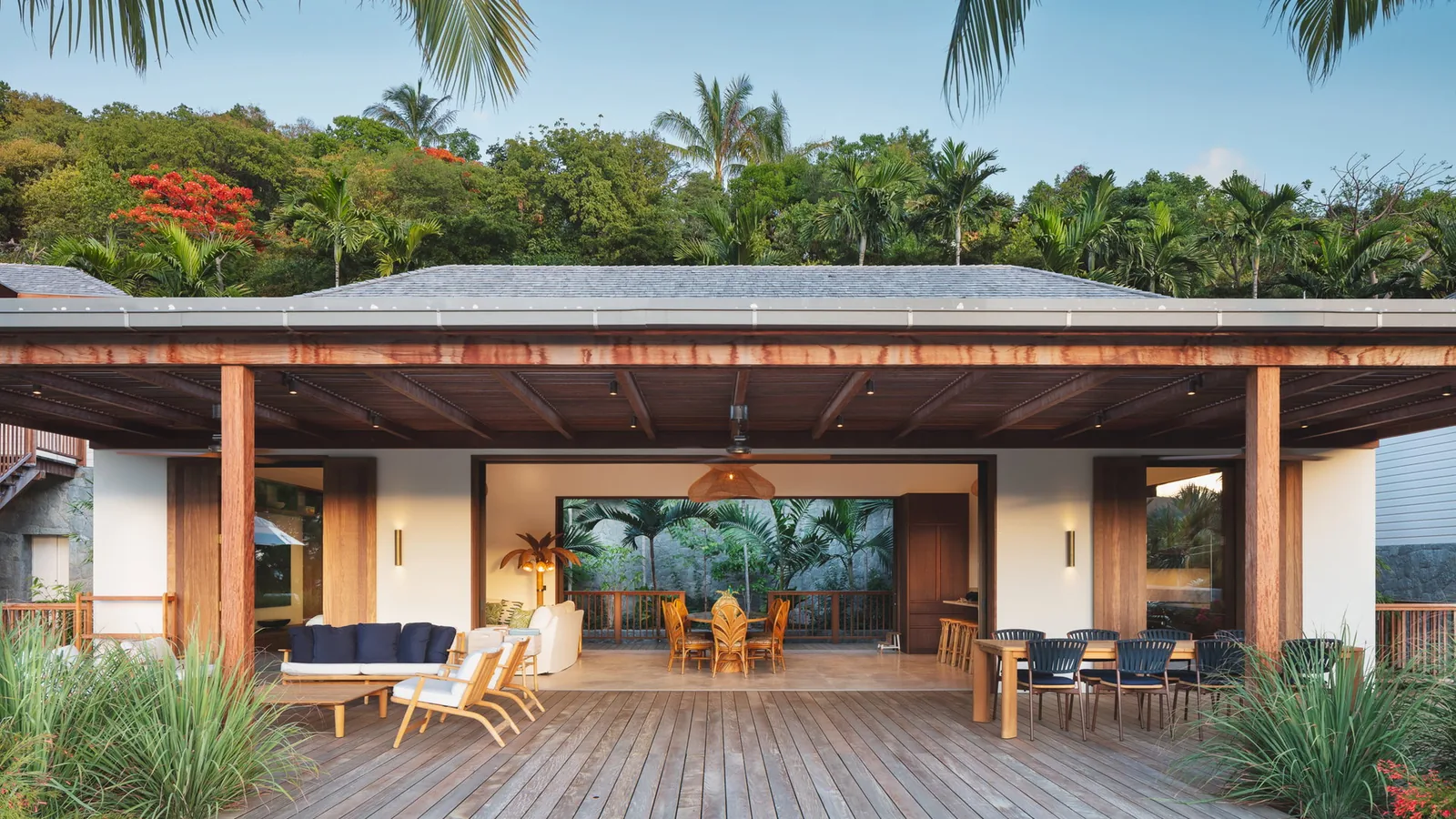Open-plan living room at Villa BDM