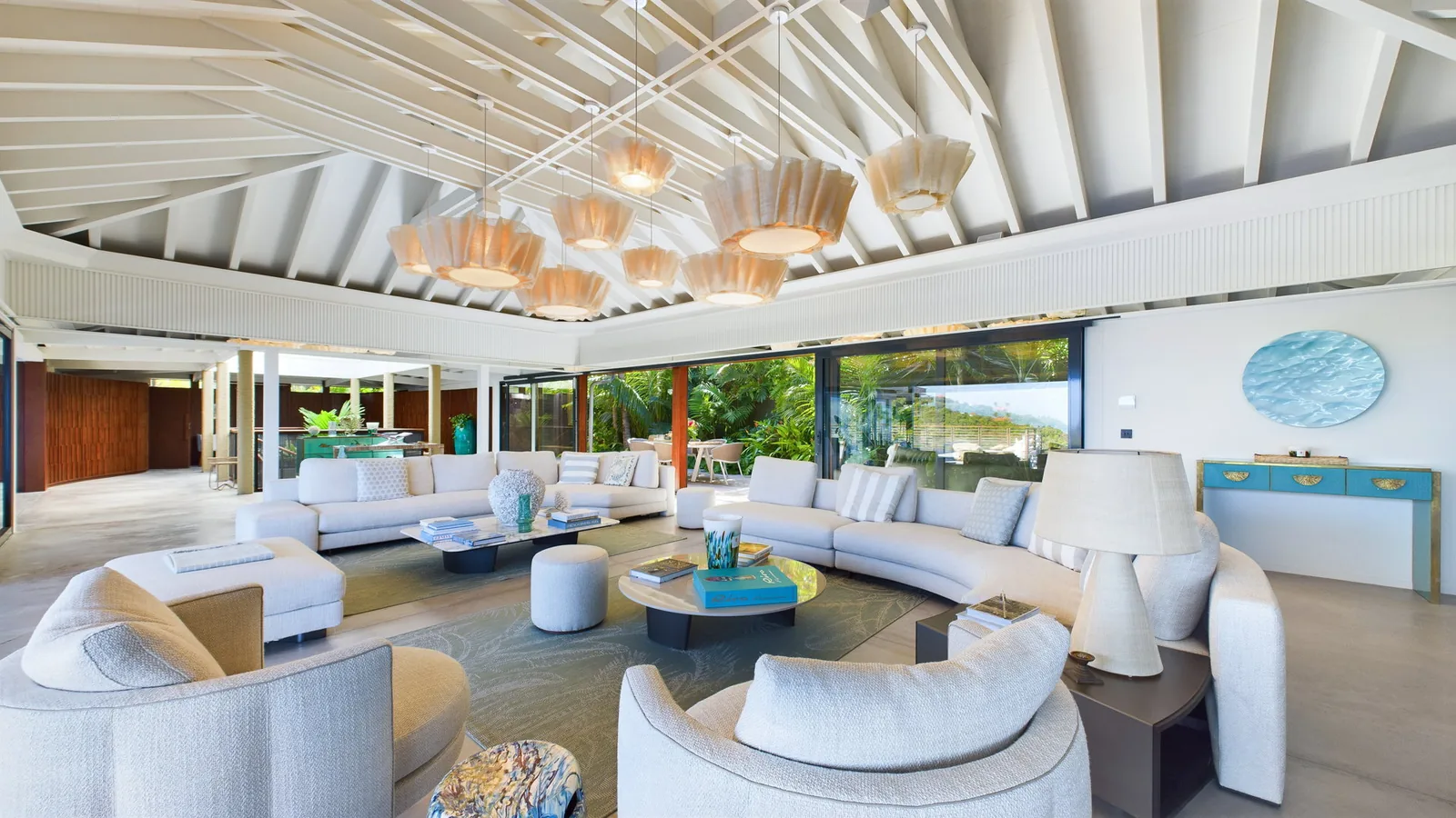 Heated pool at the Brahama villa, St Barth