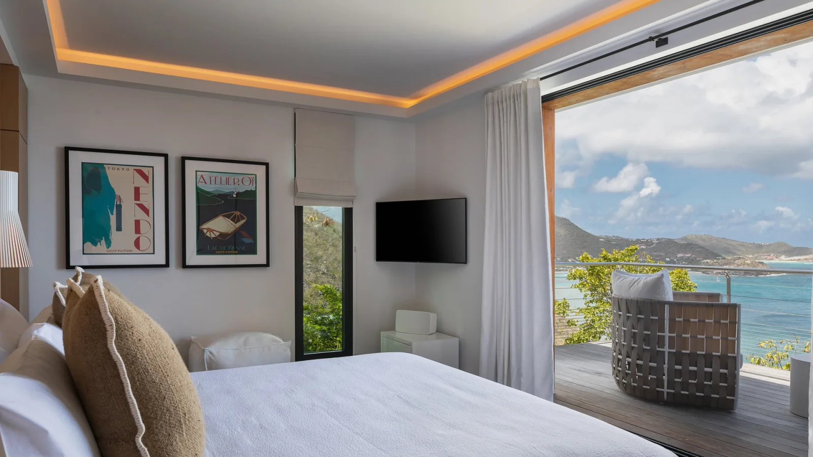 Bedroom 4 at Villa CAP AZUR, a 5-bedroom villa in Pointe Milou, St Barth