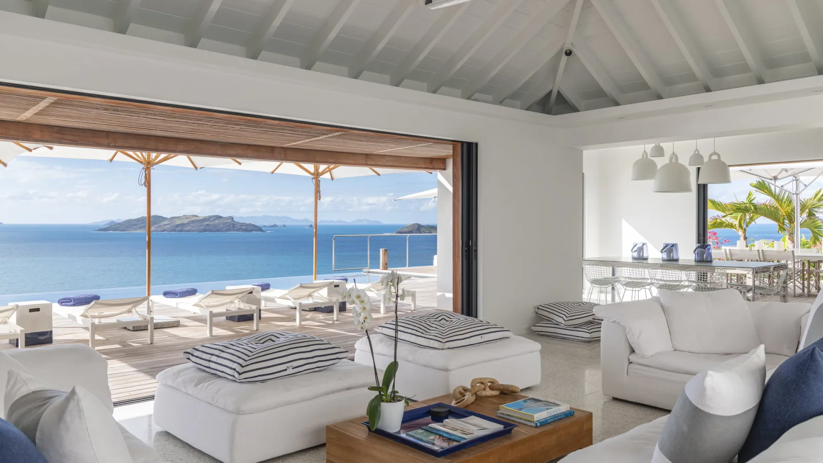 Living area at Villa CAP AZUR, a 5-bedroom villa in Pointe Milou, St Barth