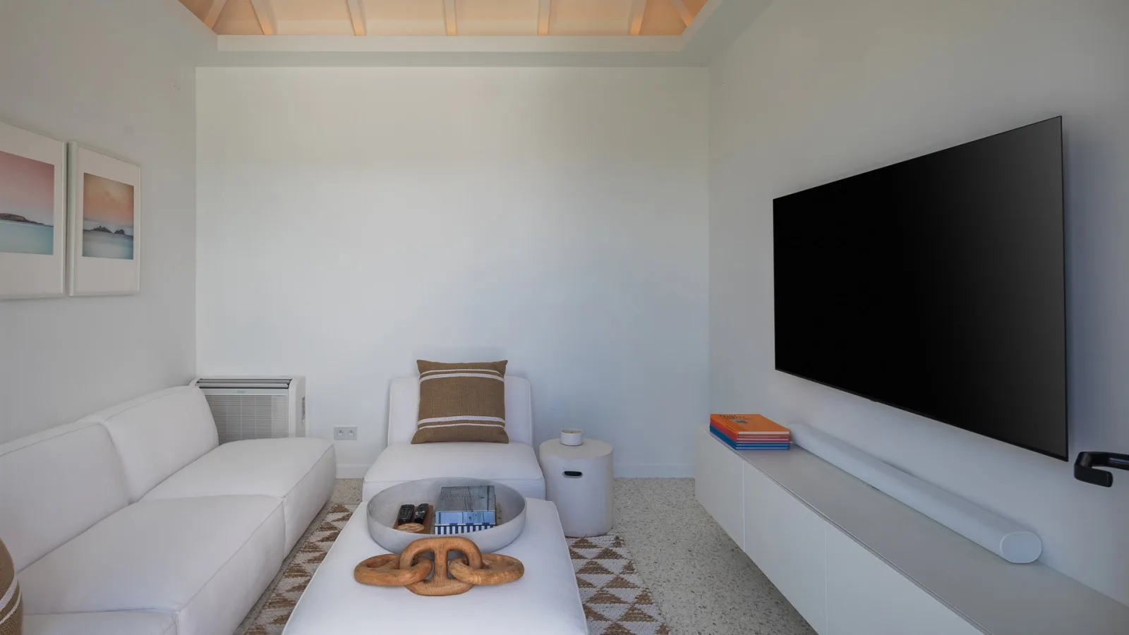 Media room at Villa CAP AZUR, a 5-bedroom villa in Pointe Milou, St Barth