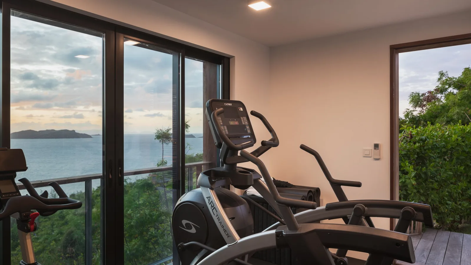 Fitness area at Villa CAP AZUR, a 5-bedroom villa in Pointe Milou, St Barth
