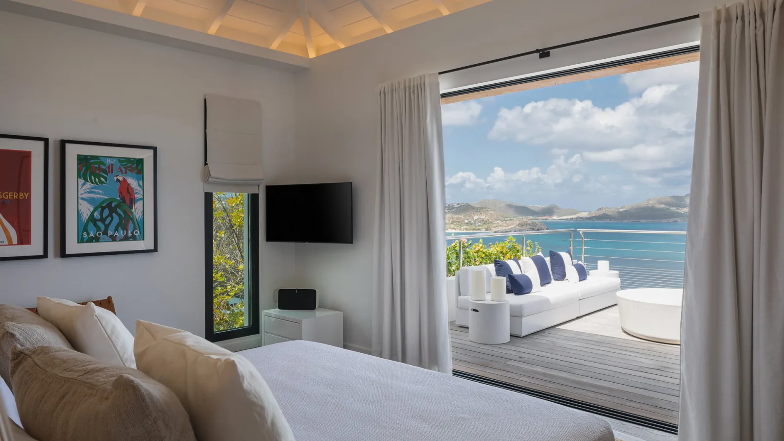 Bedroom 1 at Villa CAP AZUR, a 5-bedroom villa in Pointe Milou, St Barth