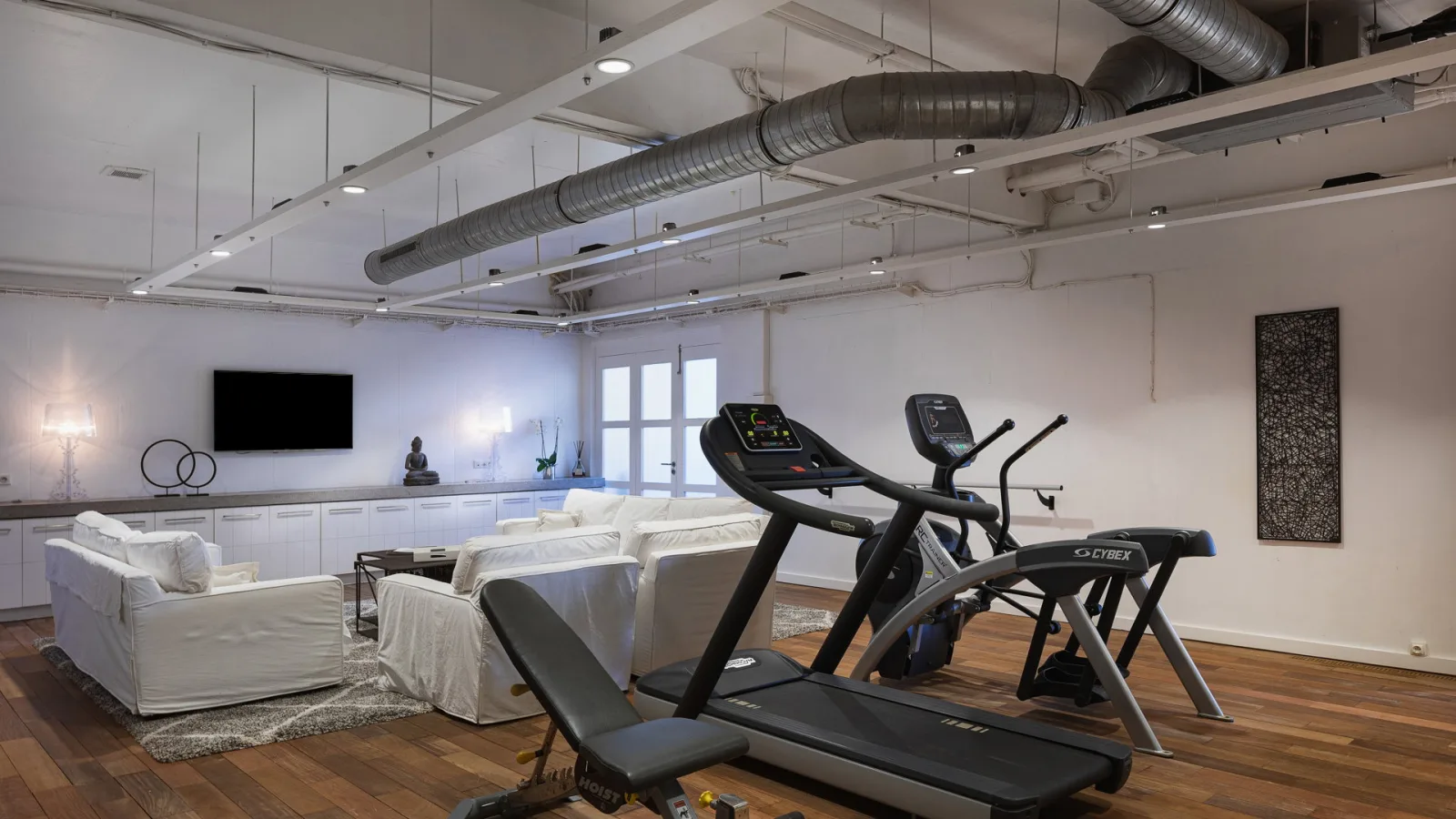 Fitness and massage area at Villa DANSE DES ÉTOILES, a 5-bedroom villa in Pointe Milou, St Barth