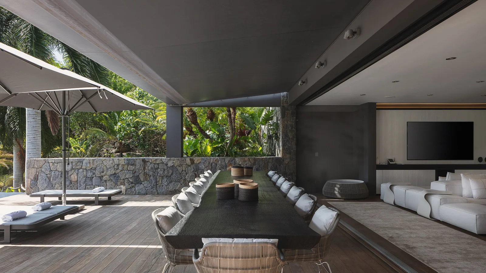 One of the six bedrooms at Villa Dunes