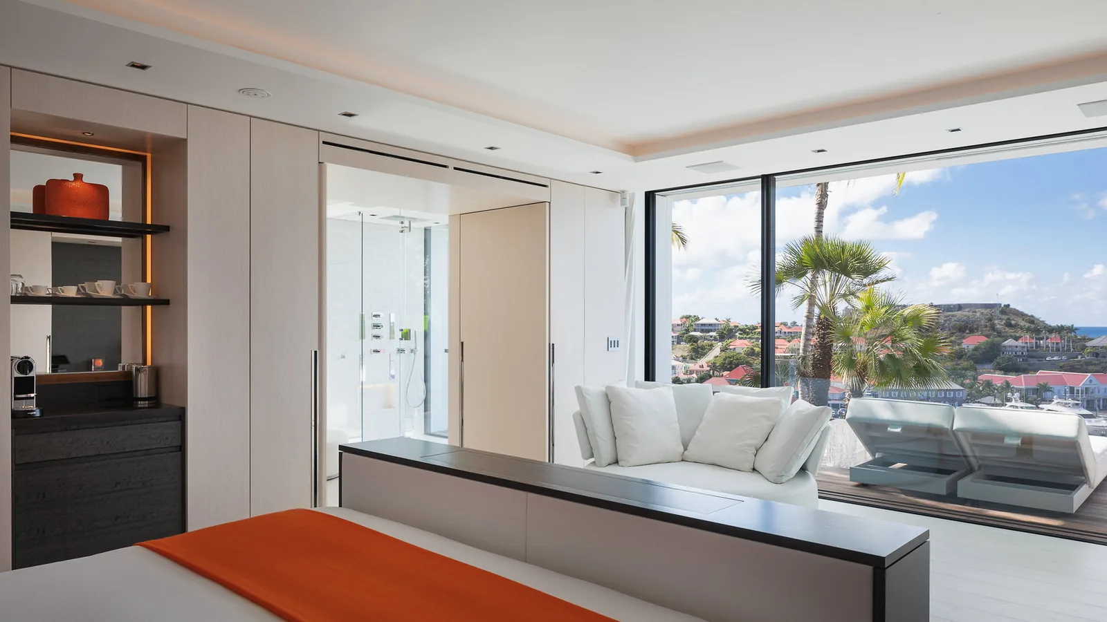 Indoor dining area at Villa Embrace in Gustavia
