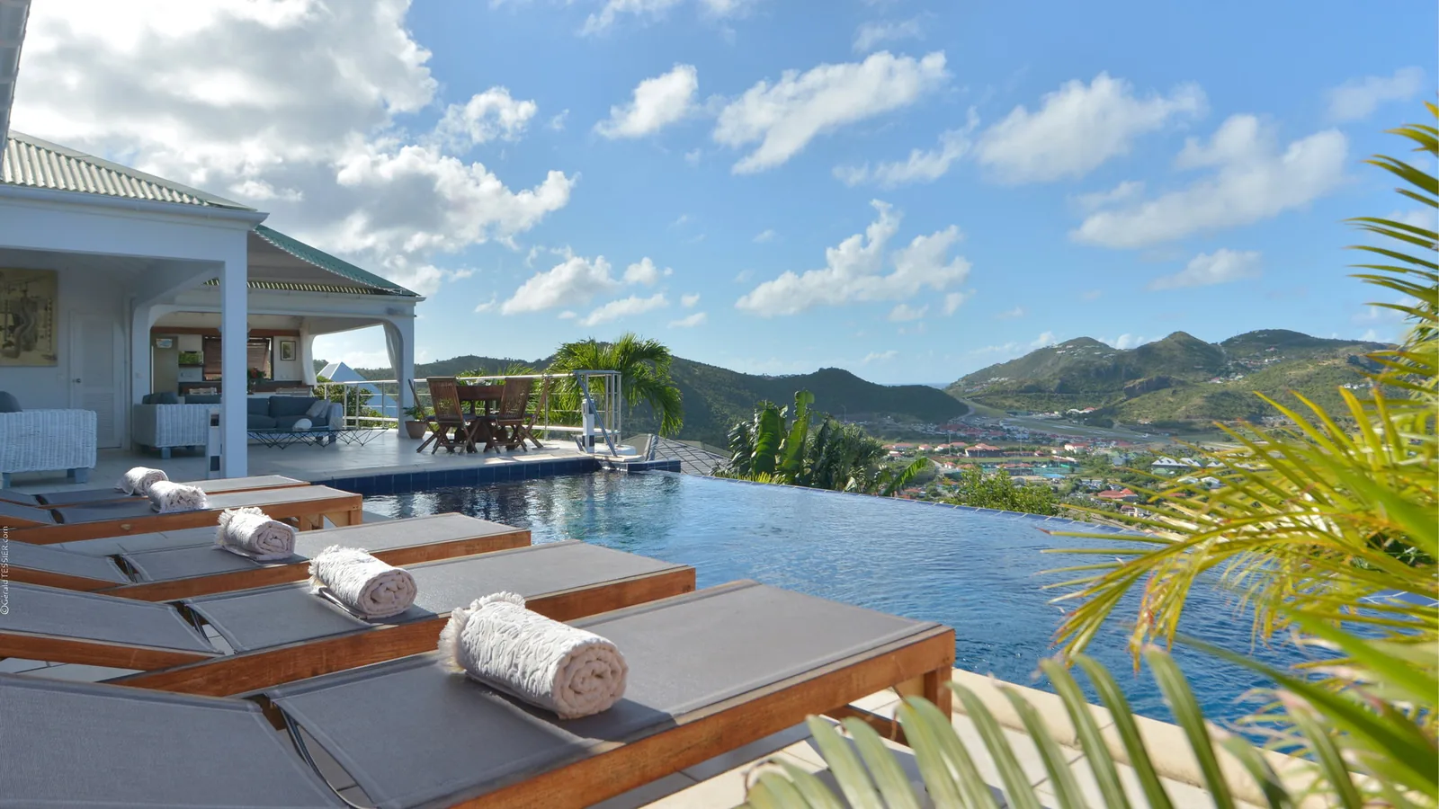 Private pool at Estate Azalea in St-Jean