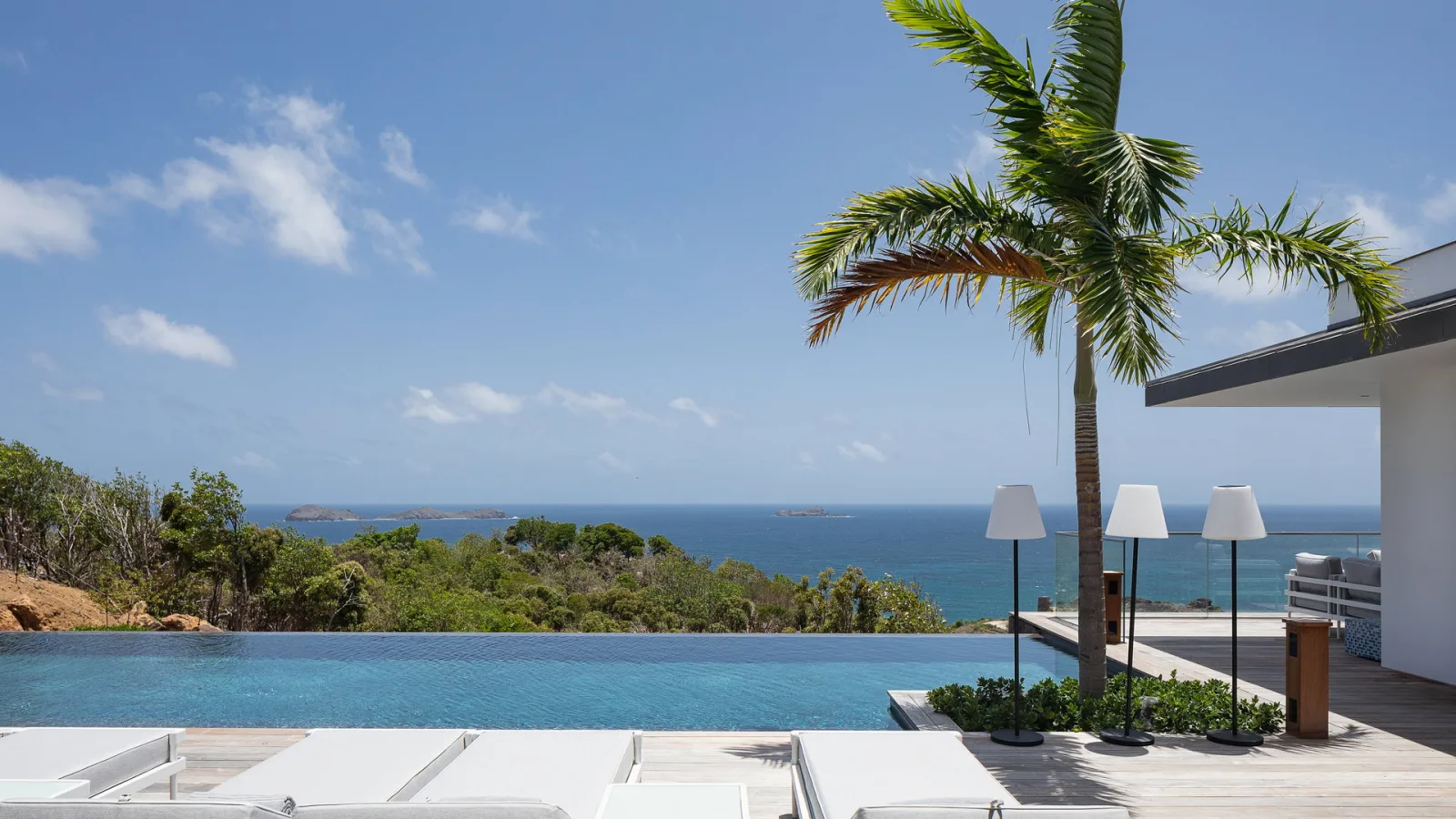 Pool and terrace at Villa FELICITA, a 7-bedroom villa in Lorient, St Barth