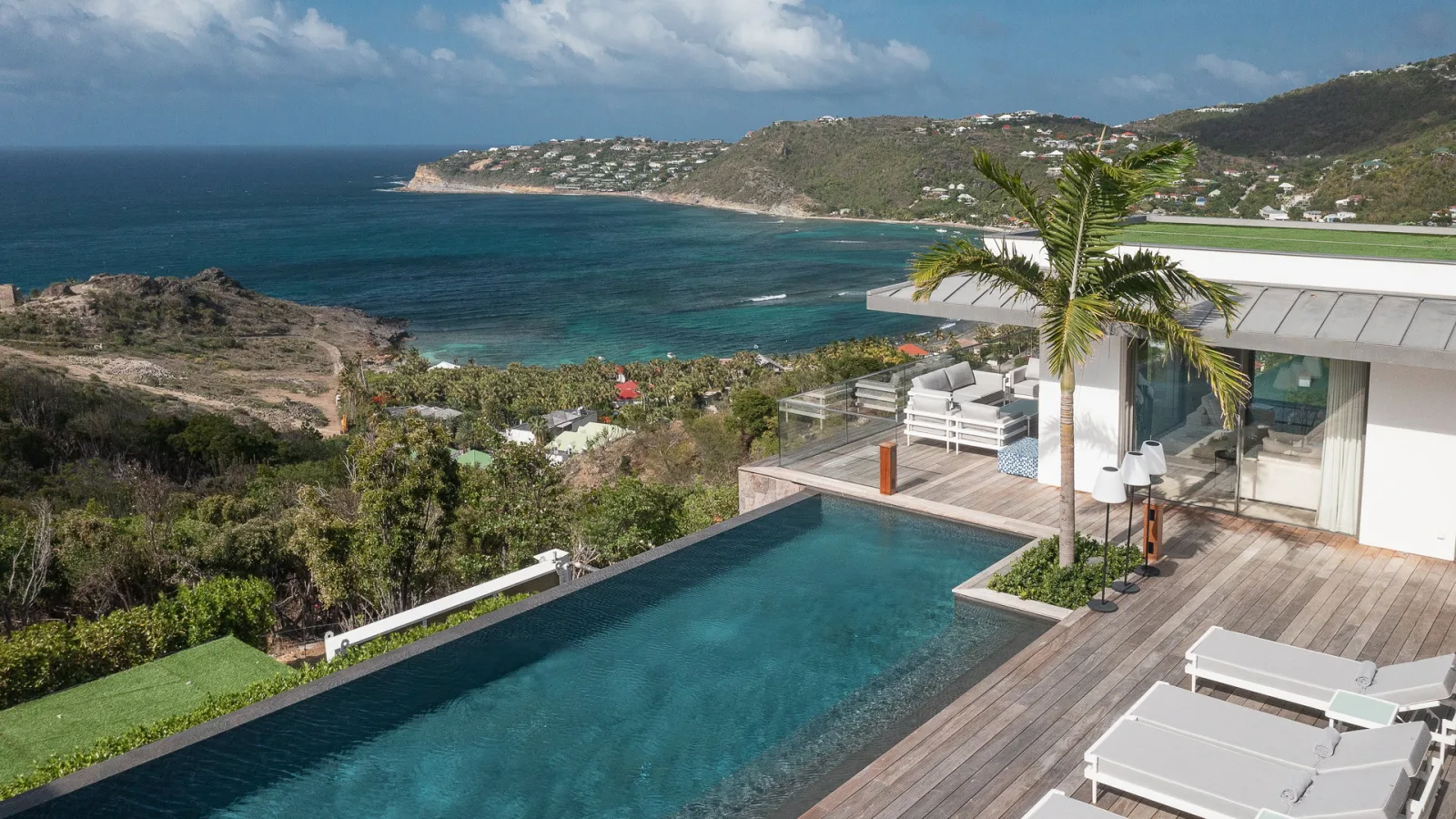 Aerial view at Villa FELICITA, a 7-bedroom villa in Lorient, St Barth