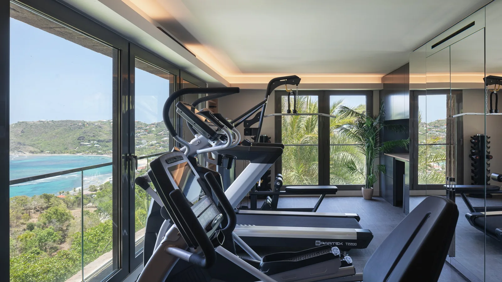 Fitness room at Villa FELICITA, a 7-bedroom villa in Lorient, St Barth