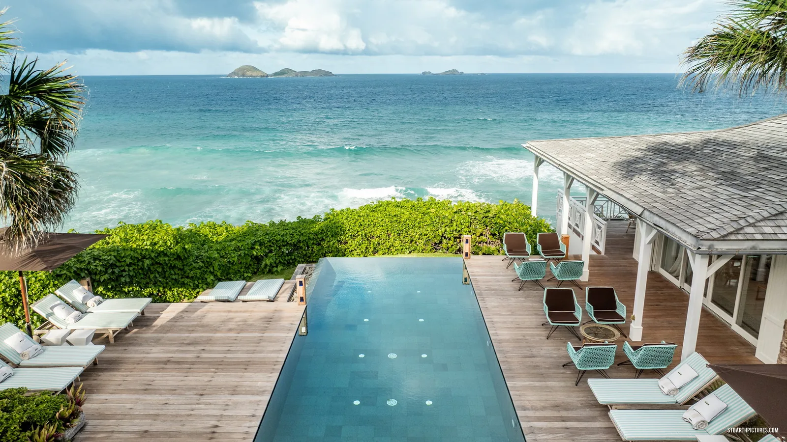 Private heated pool at Il Faro Estate
