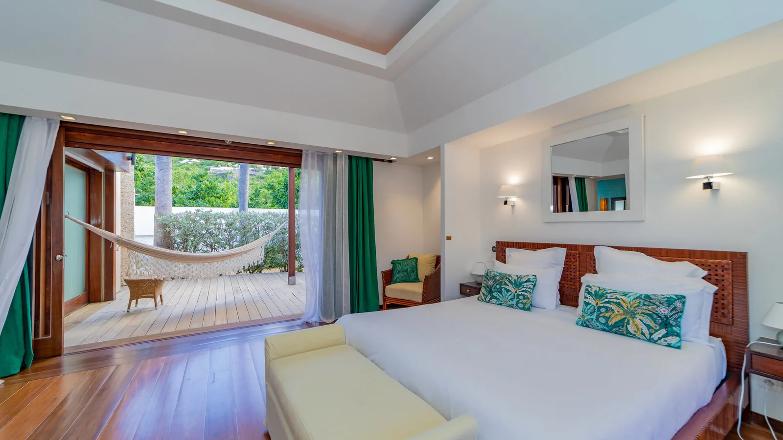 Television at La Plage, a seven-bedroom rental in St Barth