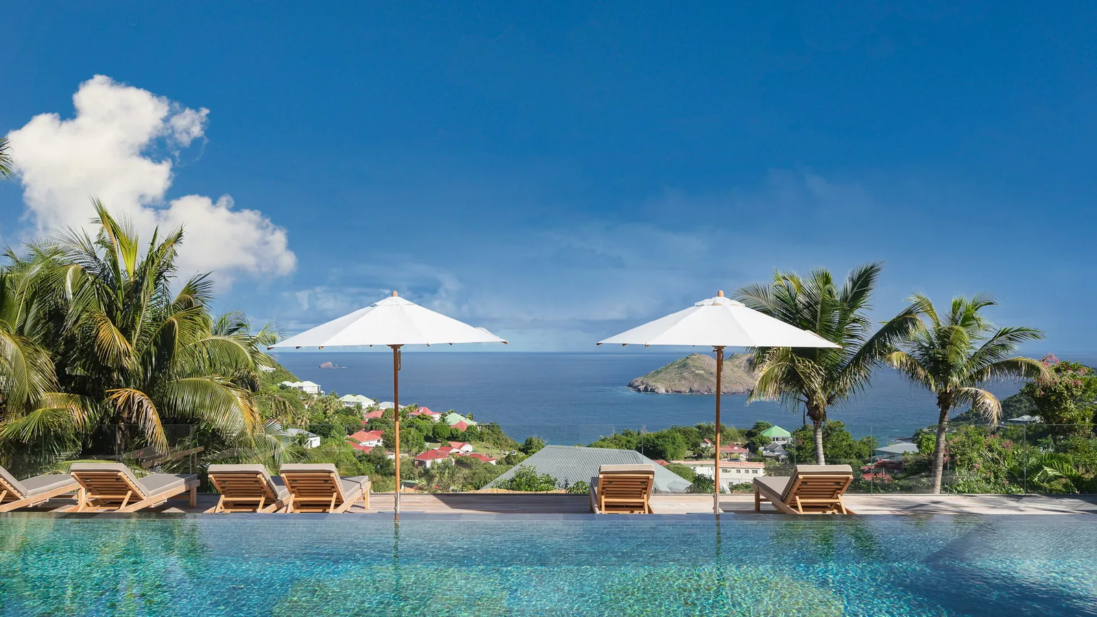 Private heated pool at La Reserve Estate