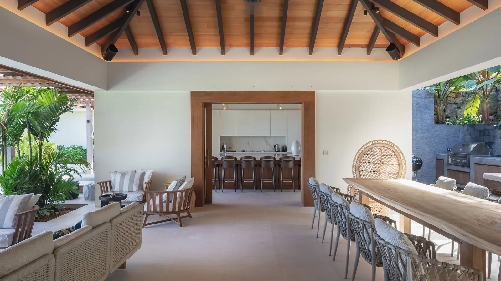 Another of the ten bedrooms at the Colombier villa