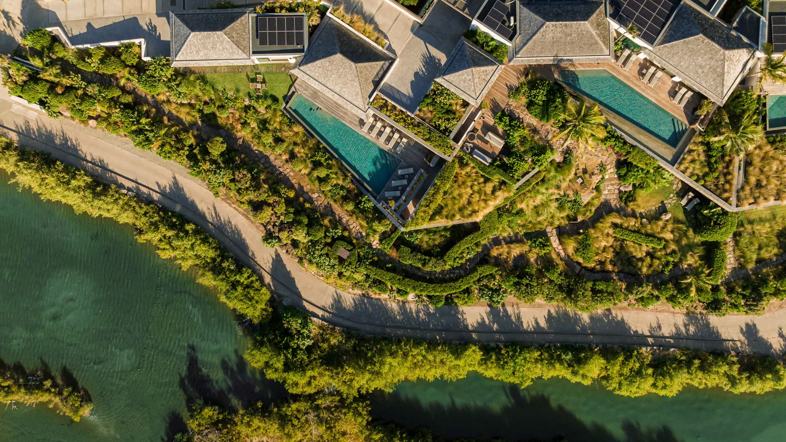 Poolside terrace at Lazuli Estate in Grand-Cul-de-Sac