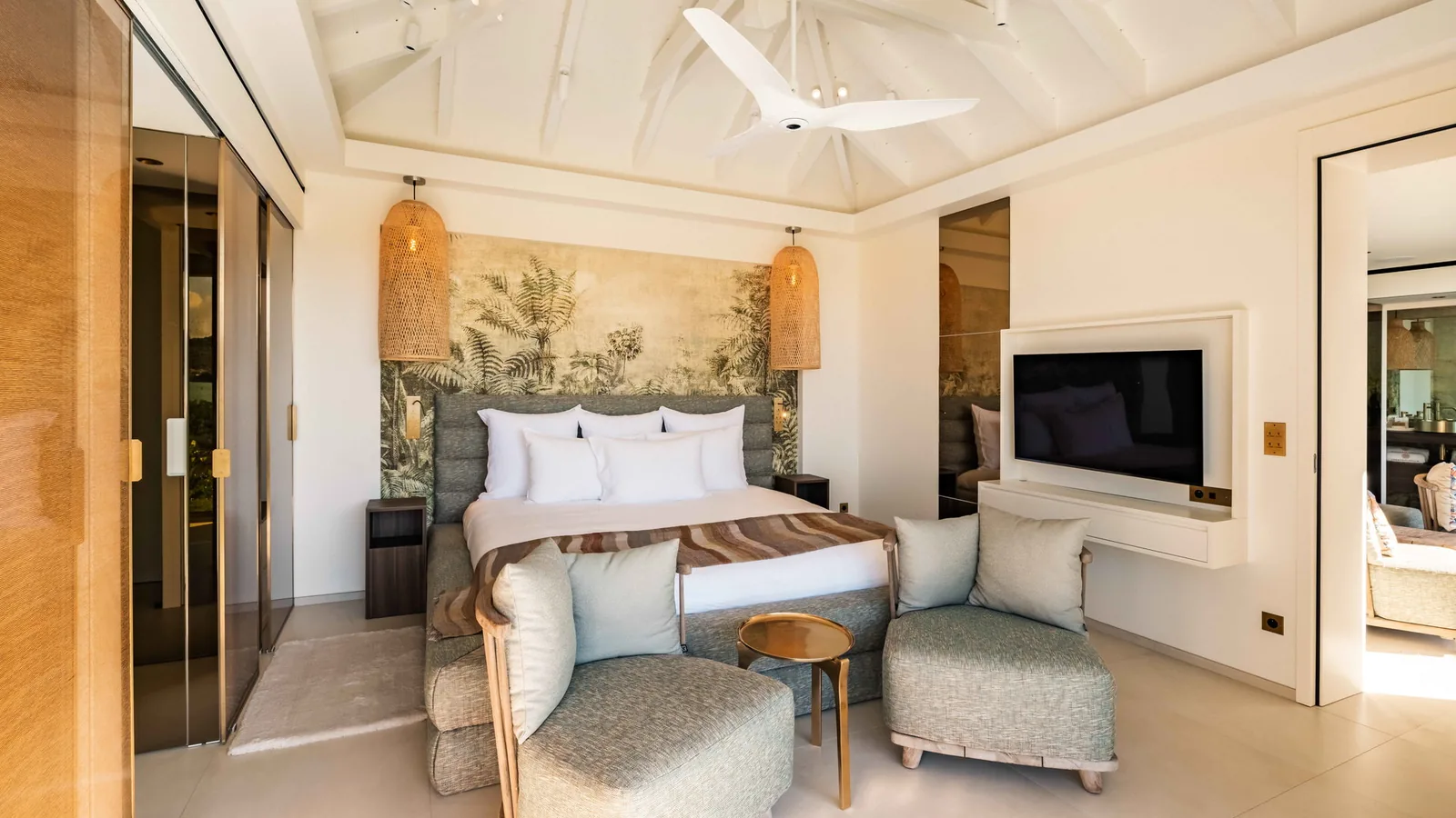 Interior of Lazuli Estate, a St Barth villa for fourteen