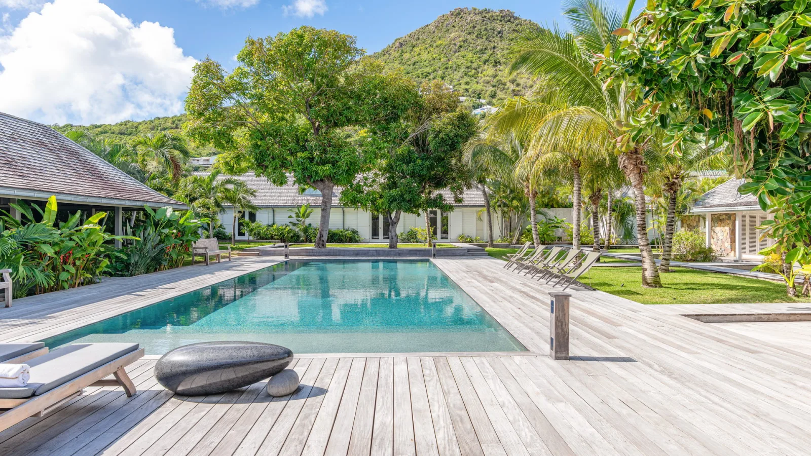 Pool and terrace at Villa MANOIR DE LORIENT, a 7-bedroom villa in Lorient, St Barth