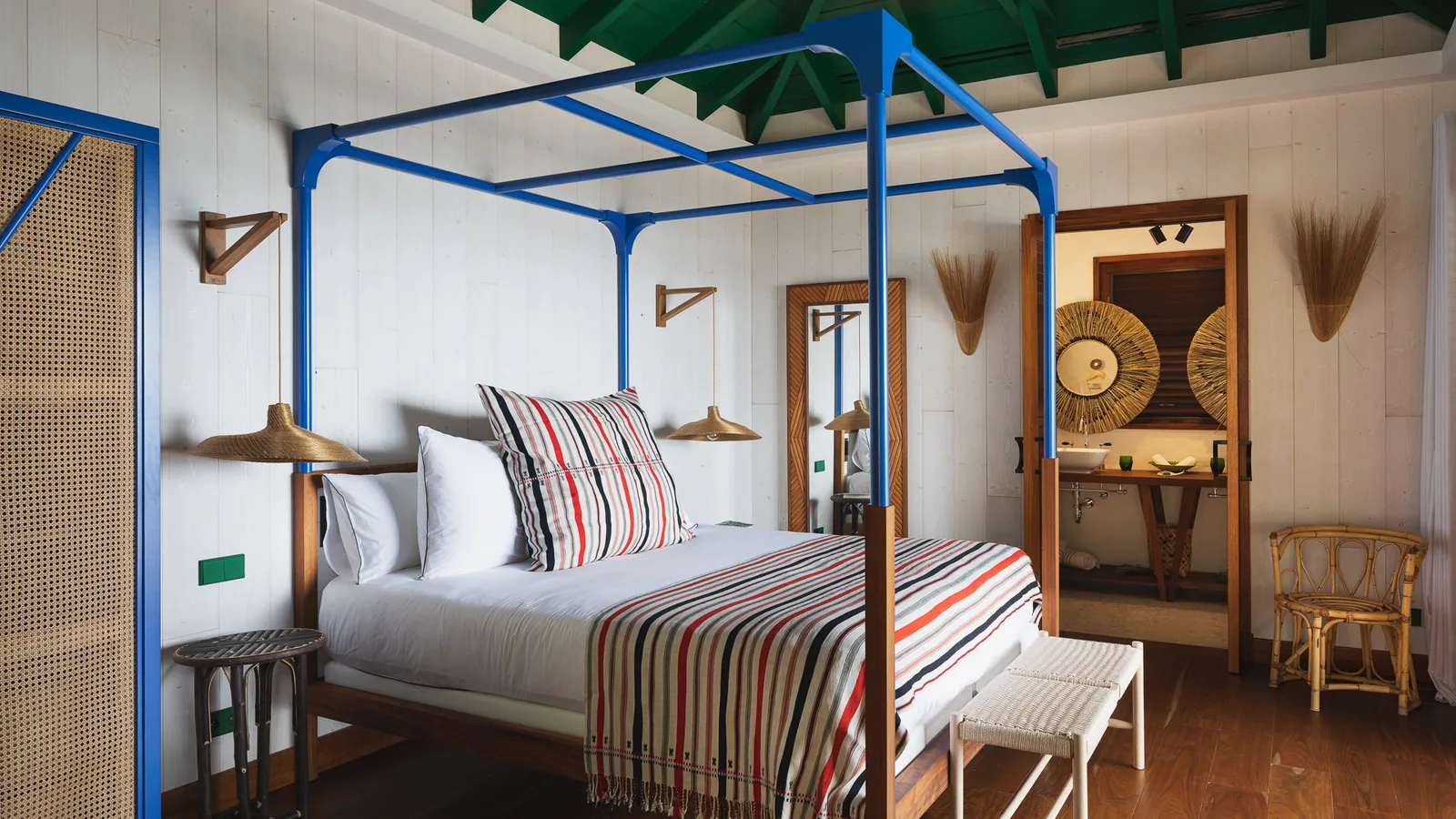 Second bedroom at Villa Nanne, which sleeps eight in total