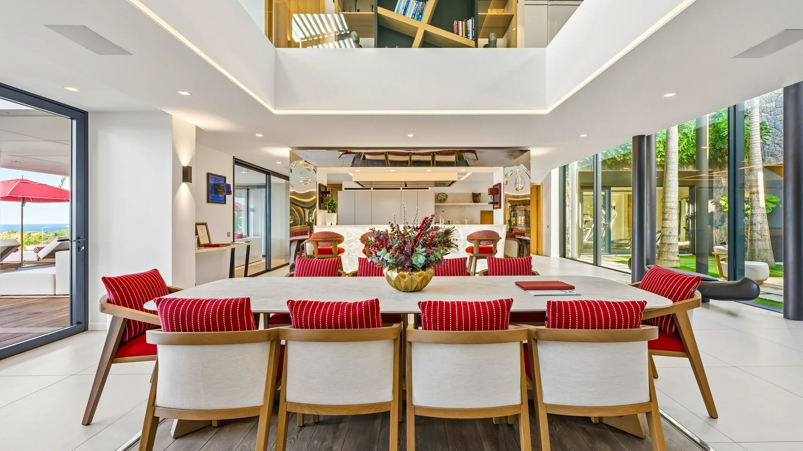 One of the six bedrooms at Villa NEO