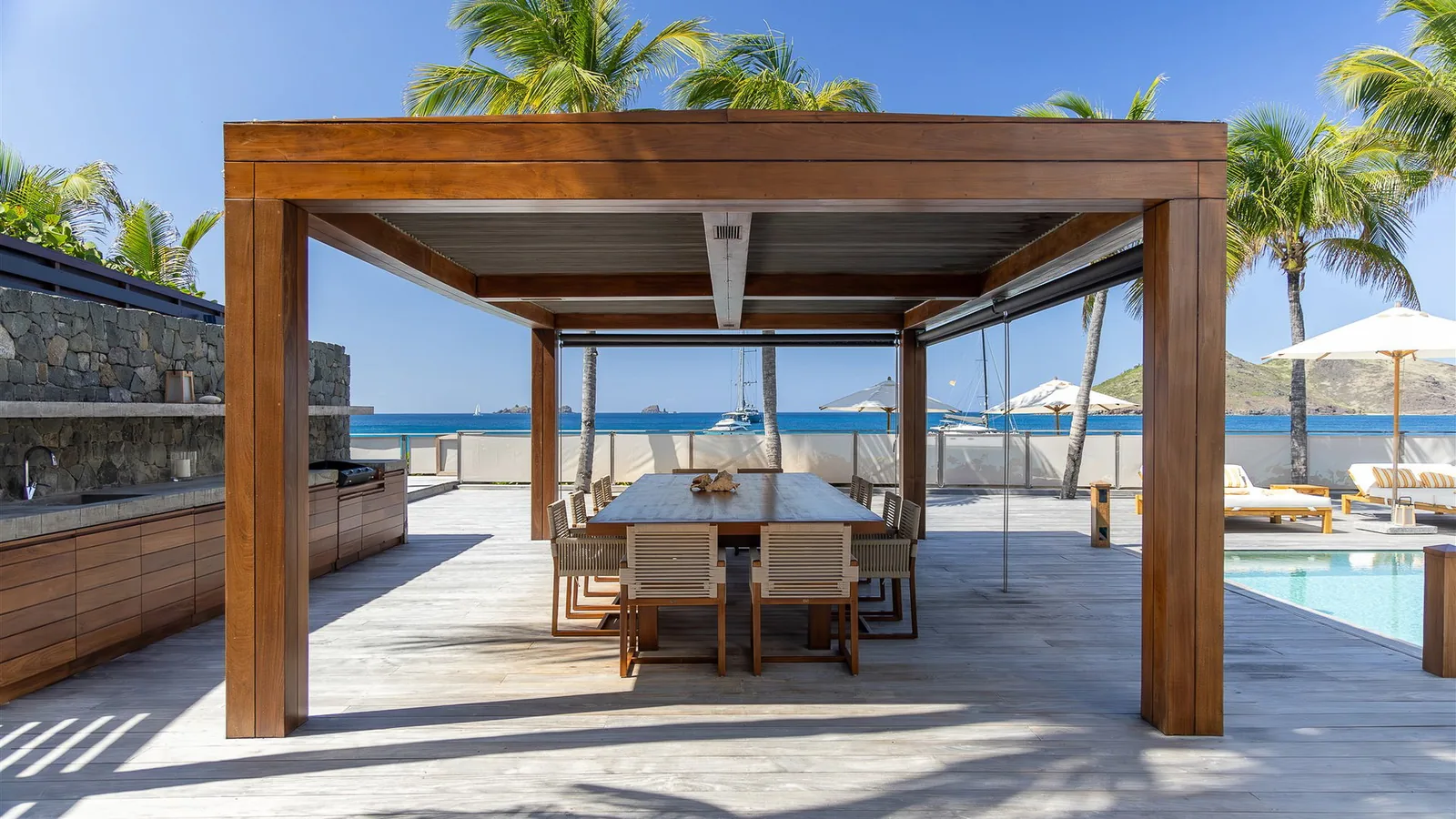 One of the six air-conditioned bedrooms at Sand Club