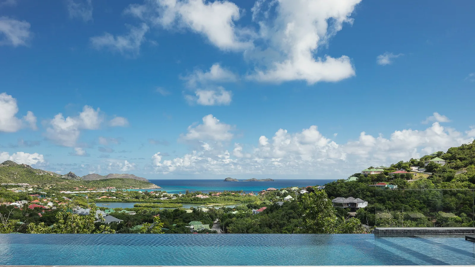 Private heated swimming pool at villa SEALA in St-Jean, St Barth