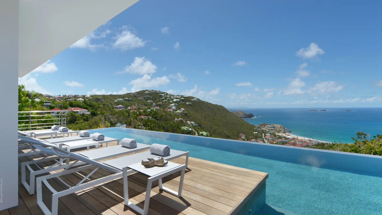Pool and terrace at Villa THE SOURCE, a 6-bedroom villa in Colombier, St Barth