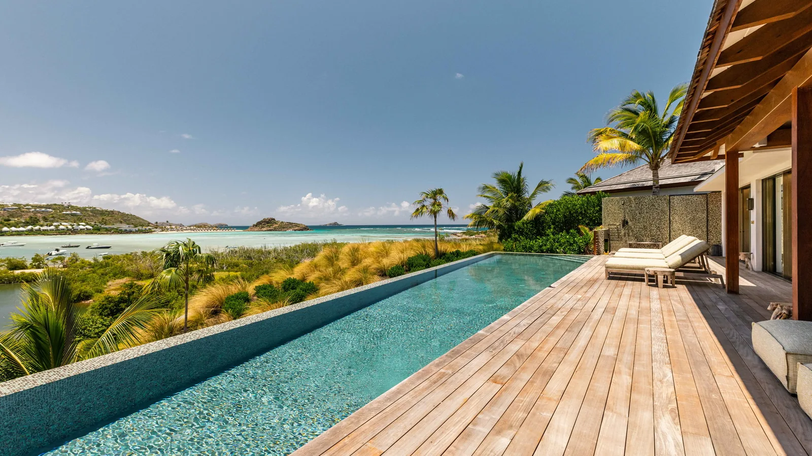 The pool at Tourmaline Estate, a villa sleeping 20