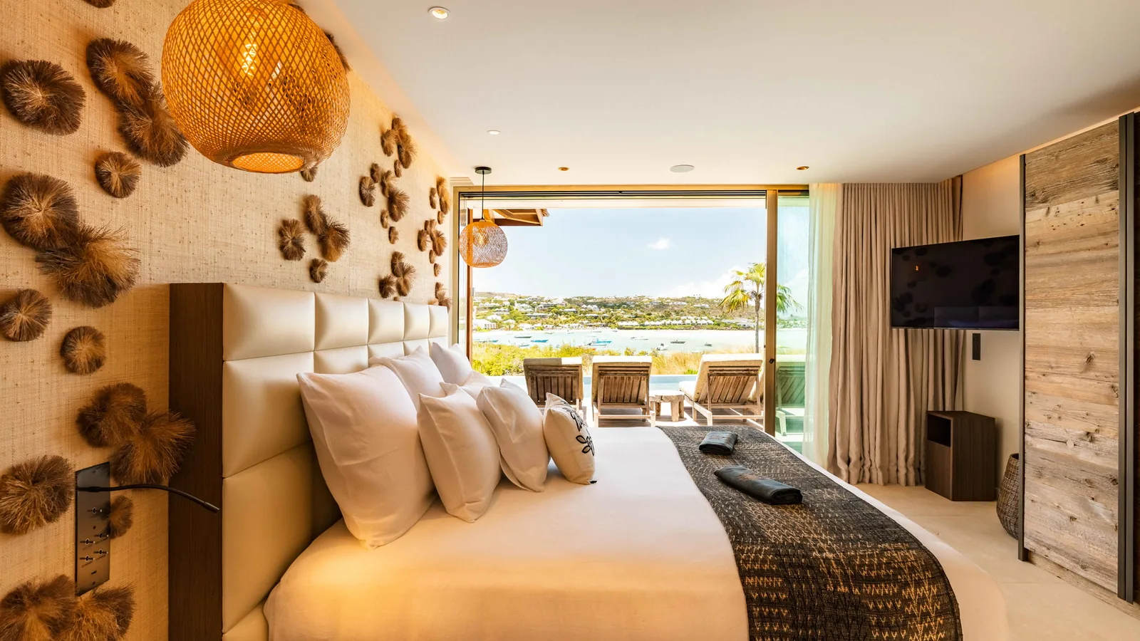 Living space with television at Tourmaline Estate