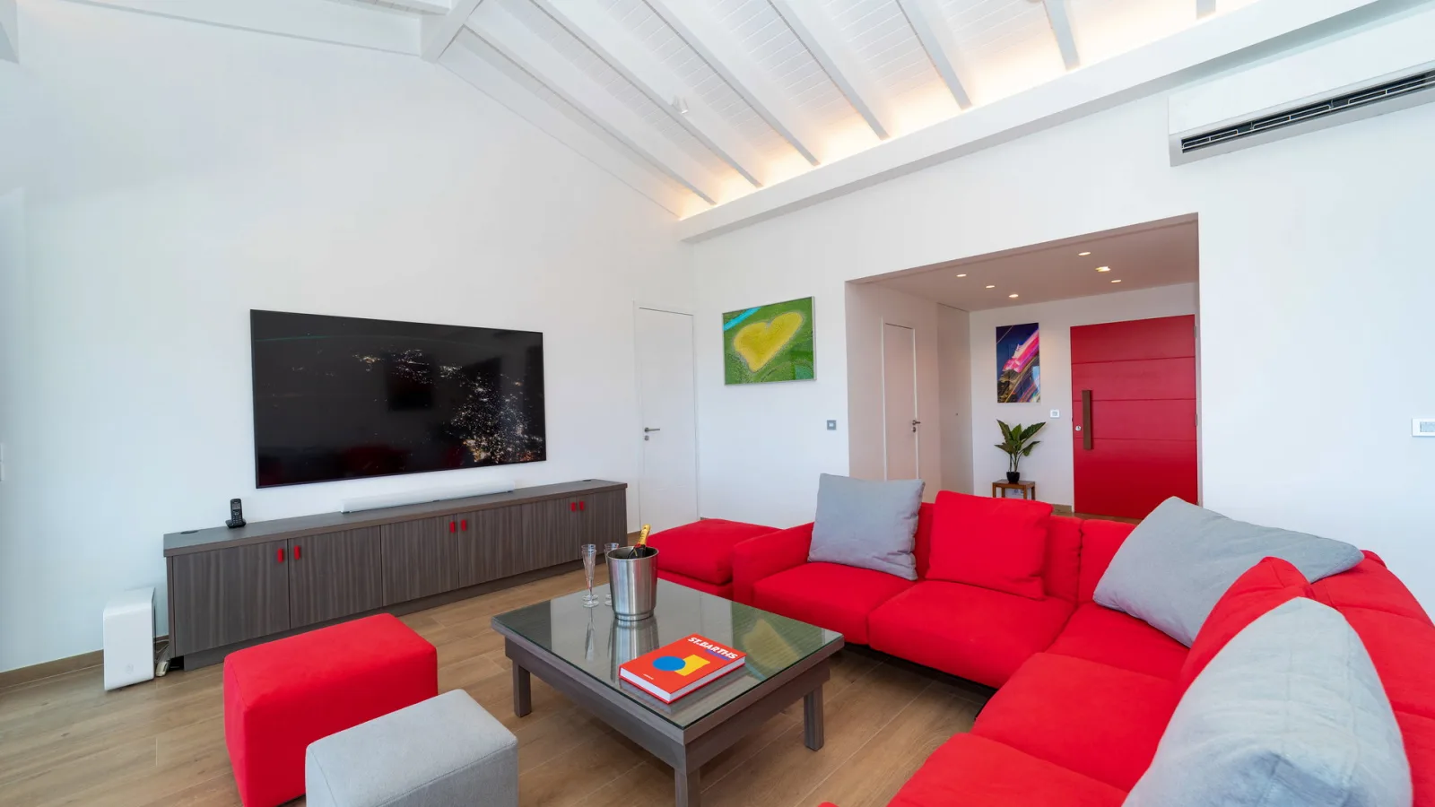 Living area at Villa VOYAGE, a 5-bedroom villa in Colombier, St Barth