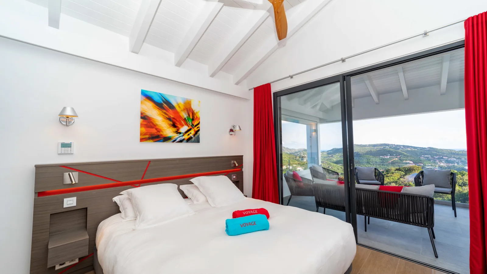Bedroom 1 at Villa VOYAGE, a 5-bedroom villa in Colombier, St Barth