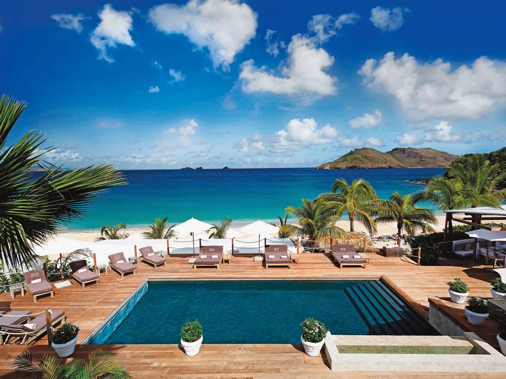 Flamands beach at sunset, the setting for ceremonies at Cheval Blanc St-Barth Isle de France